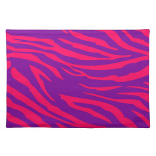Hot Pink Purpl Zebra Print Animal Pattern Placemat