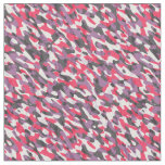 Hot pink, purple and black camo abstract fabric