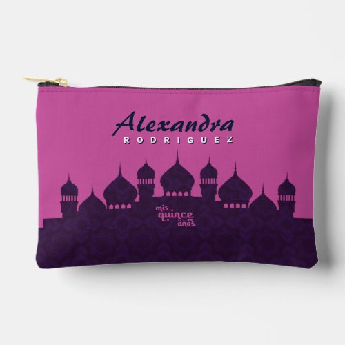 Hot PInk  Purple Arabian Nights Quinceaera Accessory Pouch