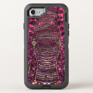 Hot Pink Purple Bling Abstract OtterBox Defender iPhone SE/8/7 Case