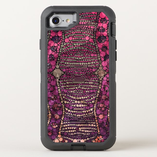 Hot Pink Purple Bling Abstract Otterbox iPhone Case (Back)