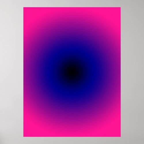 Hot Pink Purple Dark Blue and Black Gradient Poster