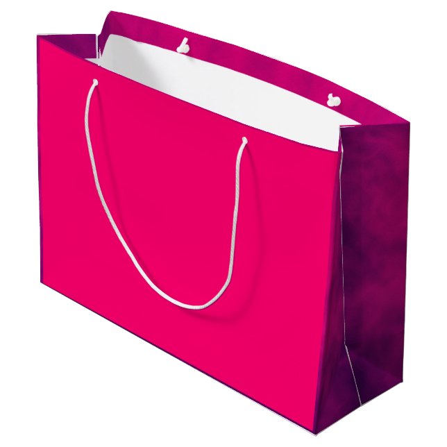 Hot Pink Purple Edge Gift Bag – Customizable (Back Angled)