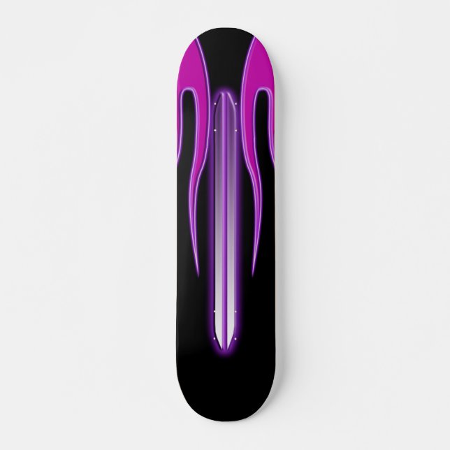 Hot Pink Purple Flame FutureRetro Deck (Front)