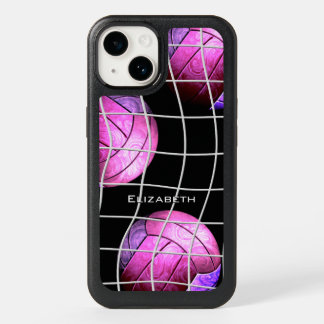 hot pink purple girls volleyball OtterBox iPhone 14 case