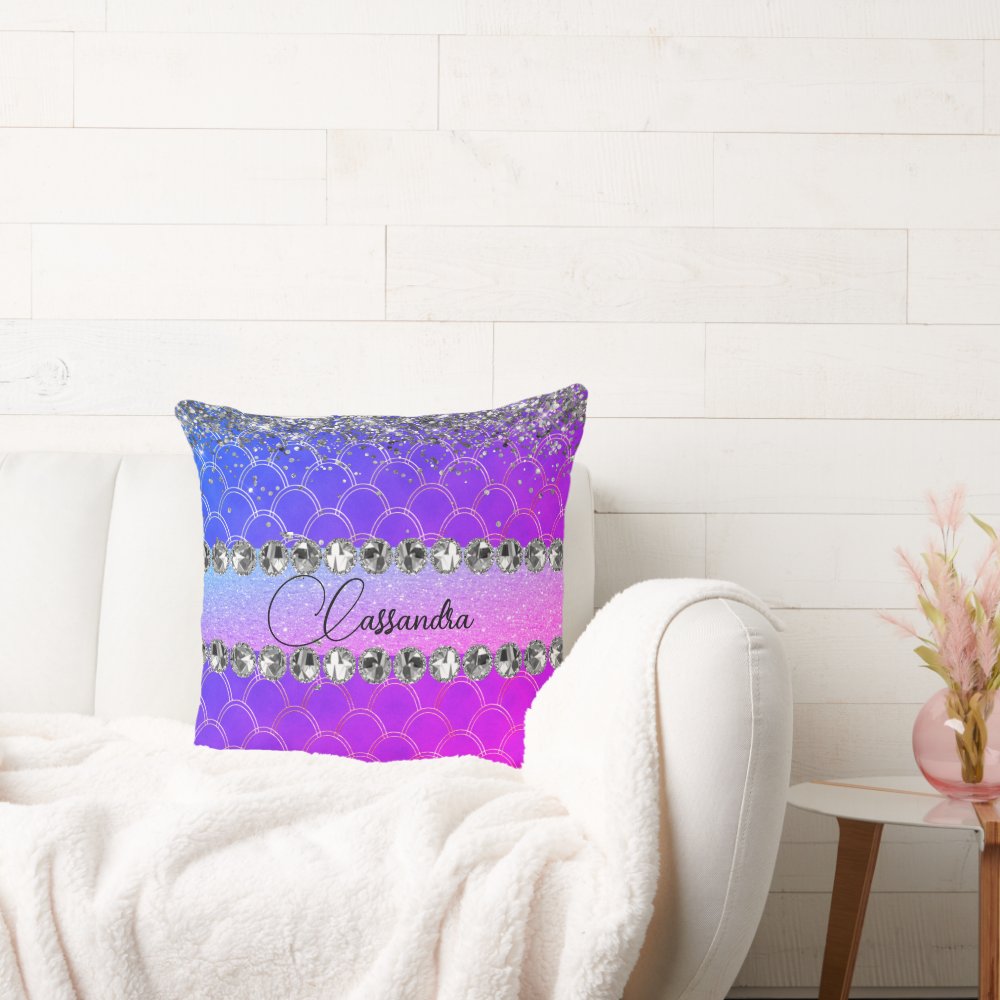 Hot Pink and Purple for Glittery Pillows