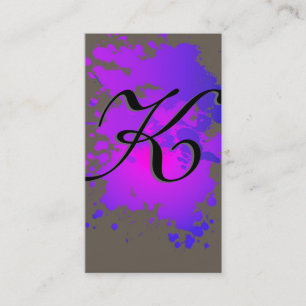 Hot Pink Purple Ink Paint Splash Business Card