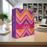 Hot Pink Purple Orange Chevron Pattern<br><div class="desc">An trendy pattern with a classy font designed for a feminine woman. Add your name or monogram. If you need to make adjustments to the artwork,  click on the customize it button to make changes.</div>