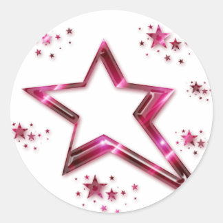 Hot Pink & Purple Rising Star Stickers