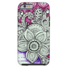 Hot Pink Purple White Floral Ethnic Exotic Mandala