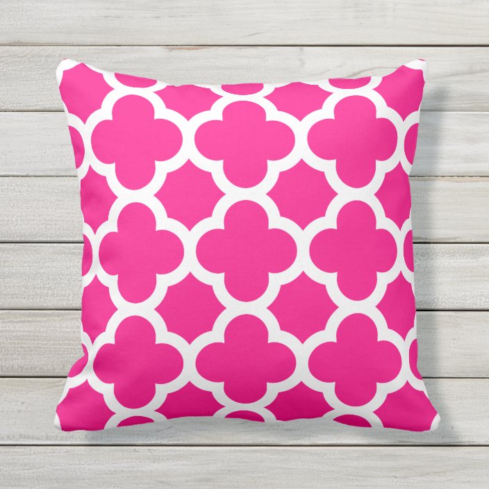 Hot Pink Quatrefoil Pattern Outdoor Pillows Zazzle Com - Hot Pink Outdoor Lumbar Pillows Hot Pink Quatrefoil Pattern Outdoor Pillows Zazzle Com - Hot Pink Outdoor Lumbar Pillows