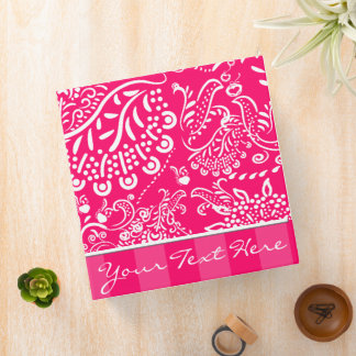 Hot Pink Raspberry Binder