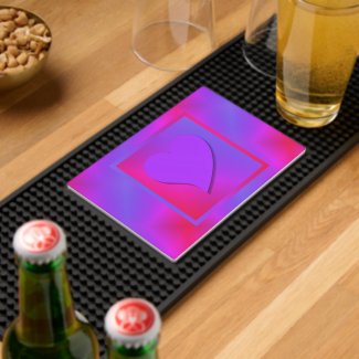 Hot Pink, Red and Purple Flying Heart