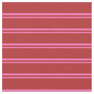 Hot Pink & Red Colored Lines Fabric