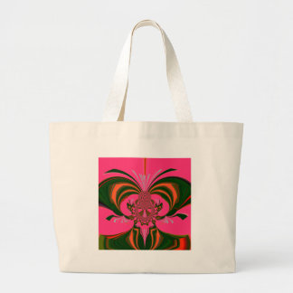 Hot Pink Red Golden Green Large Tote Bag