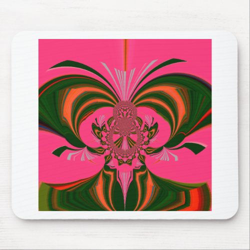 Hot Pink Red Golden Green Mouse Pad