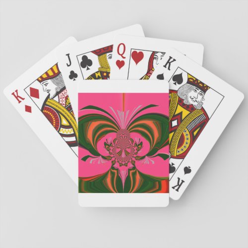 Hot Pink Red Golden Green Poker Cards