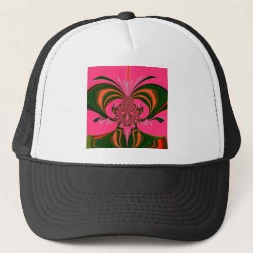 Hot Pink Red Golden Green Trucker Hat