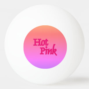 Hot Pink reverse 1-star white ping pong ball