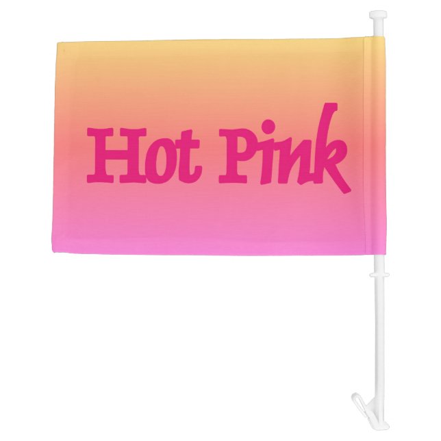 Hot Pink reverse car and boat flag (Back)