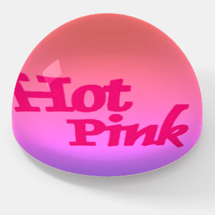 Hot Pink reverse glass dome paperweight