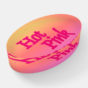 Hot Pink reverse glass oval paperweight