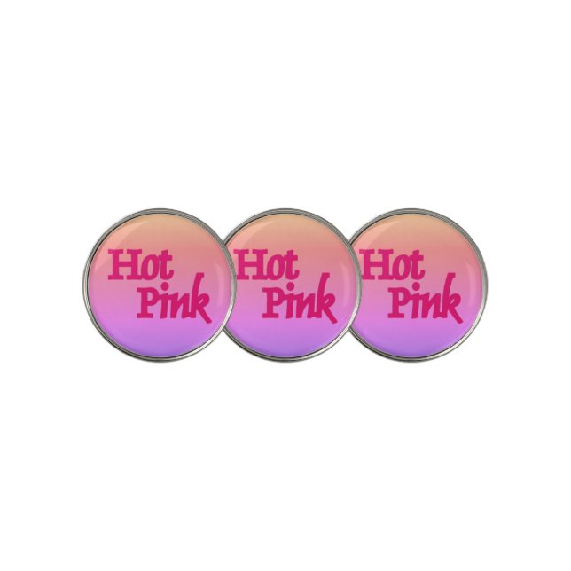 Hot Pink reverse golf ball markers (3 Up)