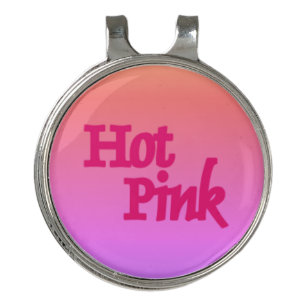 Hot Pink reverse golf hat clip ball marker