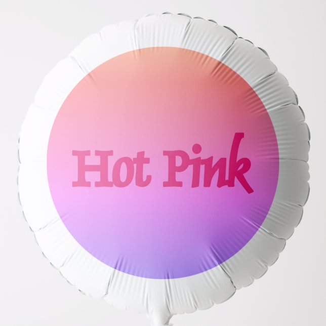 Hot Pink reverse helium balloon (Front)