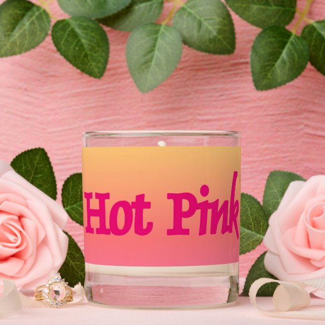 Hot Pink Reverse scented candle (Wedding)