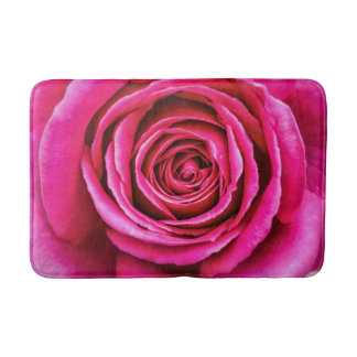 Hot Pink Rose Bathroom Mat