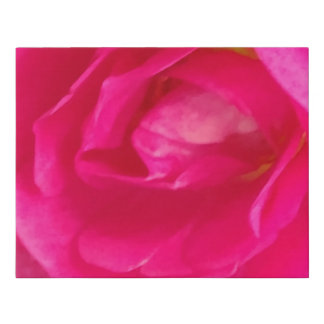 Hot Pink Rose Faux Canvas Print