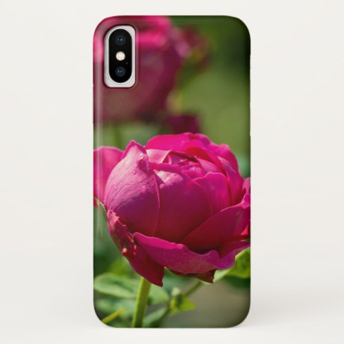 Hot pink rose flowers iPhone x case