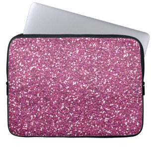 Hot Pink Rose Glamour Laptop Sleeve