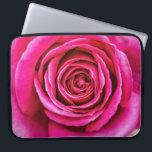 Hot Pink Rose Laptop Sleeve<br><div class="desc">A closeup of a large, hot pink, fragrant English rose. Unfortunately, photography cannot capture scent.</div>