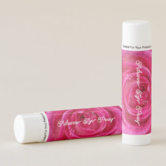 Hot Pink Rose Lip Balm Vanilla