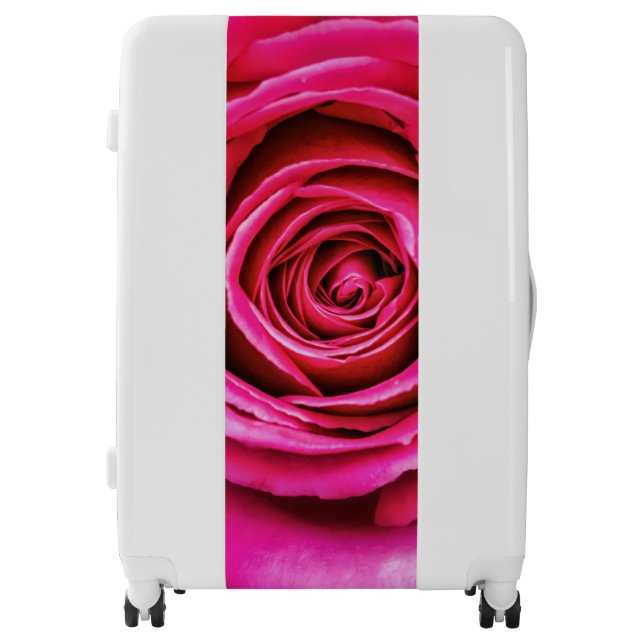 Hot Pink Rose Luggage (Front)