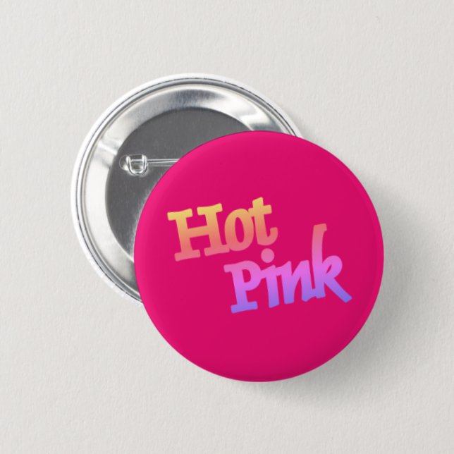 Hot Pink round button (Front & Back)