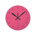 Hot Pink Round Clock