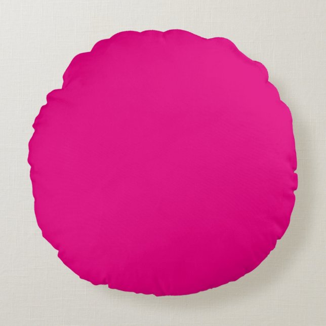 Hot Pink Round Pillow (Front)