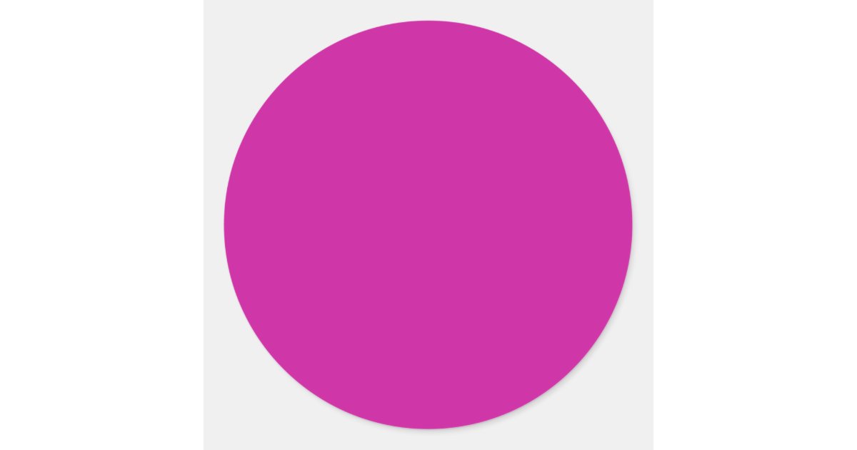 Hot Pink Round Sticker | Zazzle