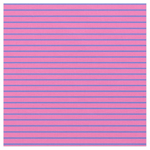 Hot Pink & Royal Blue Pattern of Stripes Fabric