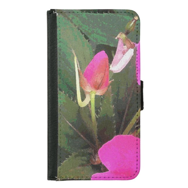 Hot Pink Samsung Galaxy Wallet Case (Front)