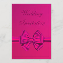 Hot Pink Satin Bow – Wedding