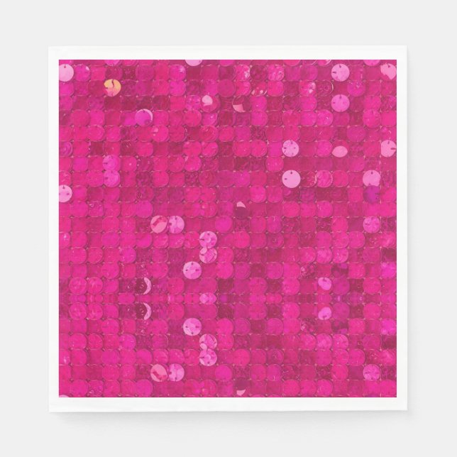 Hot Pink Sequin Napkins (Front)