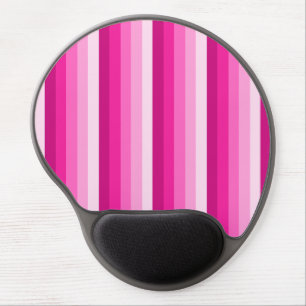Hot pink shadow stripes gel mouse pad