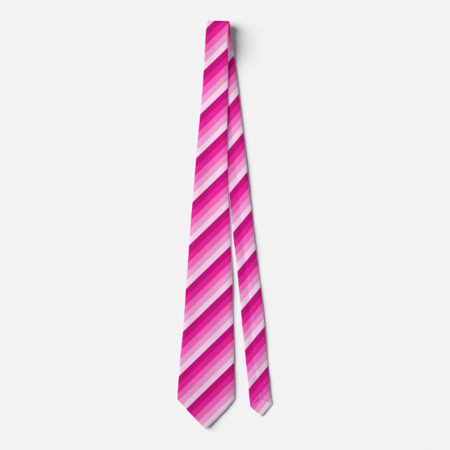 Hot pink shadow stripes neck tie (Front)