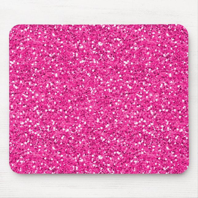 Hot Pink Shimmer Glitter Mouse Pad (Front)