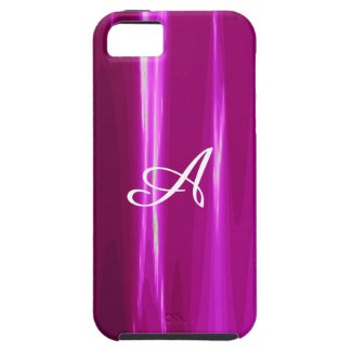 Hot Pink simple Design Monogram iPhone SE/5/5s Case