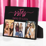 Hot Pink Sisters 3 Photo Collage Keepsake Gift Plaque<br><div class="desc">Celebrate sisterhood with the Sisters 3 Photo Collage Keepsake Gift Plaque. This personalized plaque features a beautifully arranged collage of three cherished photos, capturing unforgettable moments together. Crafted from high-quality materials, it’s perfect for displaying on a desk, shelf, or wall. The heartfelt design adds a loving touch, making it an...</div>